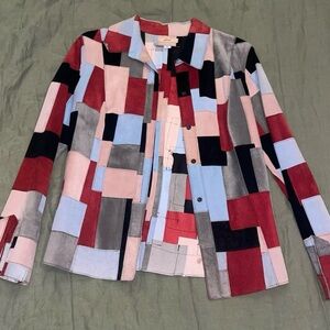 Vintage Jewels By Julie Knapp Suede Patchwork Jacket size S